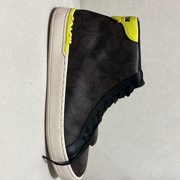 COACH TOP SNEAKER CLIP HIGH IN SIGNATURE CANVAS, SIZE 8.5 - Picture 5 of 5